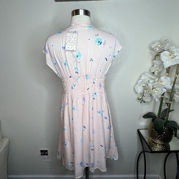 Free People Greatest Day Smocked Mini Dress M - Picture 4 of 9